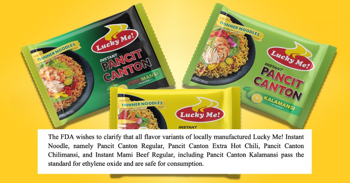ICYMI Lucky Me Instant Noodles Safe To Eat FDA L fe The
